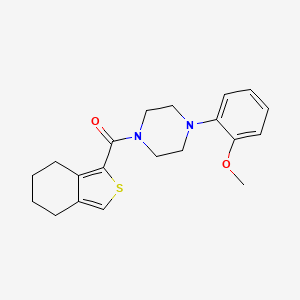 molecular formula C20H24N2O2S B4297789 1-(2-METHOXYPHENYL)-4-(4,5,6,7-TETRAHYDRO-2-BENZOTHIOPHENE-1-CARBONYL)PIPERAZINE 