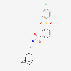 molecular formula C24H28ClNO4S2 B4297866 N-[2-(ADAMANTAN-1-YL)ETHYL]-3-(4-CHLOROBENZENESULFONYL)BENZENE-1-SULFONAMIDE 
