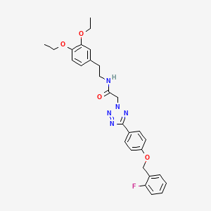 molecular formula C28H30FN5O4 B4297979 N-[2-(3,4-DIETHOXYPHENYL)ETHYL]-2-(5-{4-[(2-FLUOROPHENYL)METHOXY]PHENYL}-2H-1,2,3,4-TETRAZOL-2-YL)ACETAMIDE 