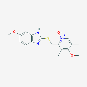 molecular formula C17H19N3O3S B042982 6-甲氧基-2-[(4-甲氧基-3,5-二甲基-1-氧化吡啶-1-鎓-2-基)甲硫基]-1H-苯并咪唑 CAS No. 142885-92-5
