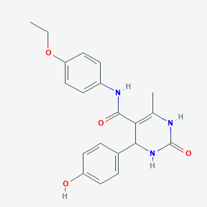 molecular formula C20H21N3O4 B429831 N-(4-ethoxyphenyl)-4-(4-hydroxyphenyl)-6-methyl-2-oxo-3,4-dihydro-1H-pyrimidine-5-carboxamide 