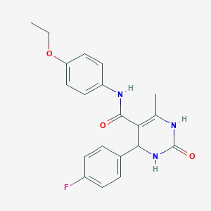 molecular formula C20H20FN3O3 B429836 N-(4-ethoxyphenyl)-4-(4-fluorophenyl)-6-methyl-2-oxo-1,2,3,4-tetrahydro-5-pyrimidinecarboxamide 