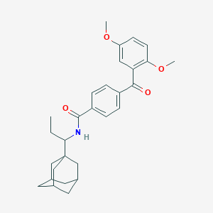 molecular formula C29H35NO4 B4298372 N-[1-(ADAMANTAN-1-YL)PROPYL]-4-(2,5-DIMETHOXYBENZOYL)BENZAMIDE 