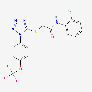 molecular formula C16H11ClF3N5O2S B4298395 N-(2-chlorophenyl)-2-({1-[4-(trifluoromethoxy)phenyl]-1H-tetrazol-5-yl}sulfanyl)acetamide CAS No. 5810-61-7
