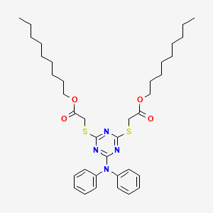 molecular formula C37H52N4O4S2 B4298412 NONYL 2-[(4-(DIPHENYLAMINO)-6-{[2-(NONYLOXY)-2-OXOETHYL]SULFANYL}-1,3,5-TRIAZIN-2-YL)SULFANYL]ACETATE 