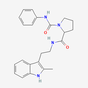 molecular formula C23H26N4O2 B4298462 N2-[2-(2-METHYL-1H-INDOL-3-YL)ETHYL]-N1-PHENYLPYRROLIDINE-1,2-DICARBOXAMIDE 