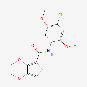 molecular formula C15H14ClNO5S B4298466 N-(4-CHLORO-2,5-DIMETHOXYPHENYL)-2H,3H-THIENO[3,4-B][1,4]DIOXINE-5-CARBOXAMIDE 