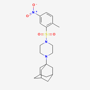 molecular formula C21H29N3O4S B4298595 1-(ADAMANTAN-1-YL)-4-(2-METHYL-5-NITROBENZENESULFONYL)PIPERAZINE 