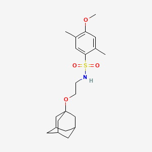 molecular formula C21H31NO4S B4298606 N-[2-(ADAMANTAN-1-YLOXY)ETHYL]-4-METHOXY-2,5-DIMETHYLBENZENE-1-SULFONAMIDE 