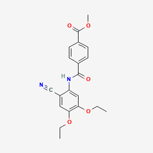 molecular formula C20H20N2O5 B4299062 Methyl 4-[(2-cyano-4,5-diethoxyphenyl)carbamoyl]benzoate 