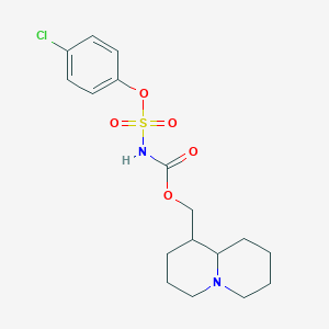 molecular formula C17H23ClN2O5S B4299366 2,3,4,6,7,8,9,9a-octahydro-1H-quinolizin-1-ylmethyl N-(4-chlorophenoxy)sulfonylcarbamate 