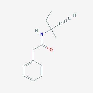 molecular formula C14H17NO B4299372 N-(3-methylpent-1-yn-3-yl)-2-phenylacetamide 