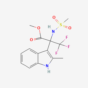 molecular formula C14H15F3N2O4S B4299411 METHYL 3,3,3-TRIFLUORO-2-METHANESULFONAMIDO-2-(2-METHYL-1H-INDOL-3-YL)PROPANOATE 
