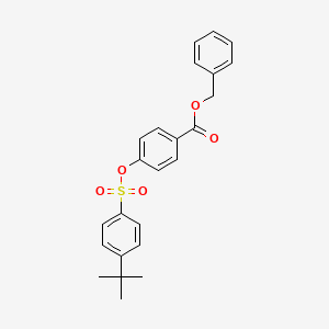 molecular formula C24H24O5S B4299450 BENZYL 4-({[4-(TERT-BUTYL)PHENYL]SULFONYL}OXY)BENZOATE 