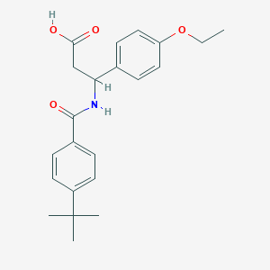 molecular formula C22H27NO4 B4299601 3-[(4-TERT-BUTYLPHENYL)FORMAMIDO]-3-(4-ETHOXYPHENYL)PROPANOIC ACID 