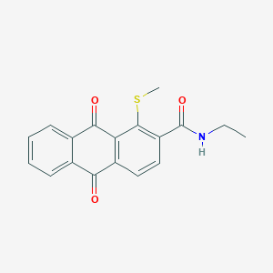 molecular formula C18H15NO3S B4299824 N-ethyl-1-(methylsulfanyl)-9,10-dioxo-9,10-dihydroanthracene-2-carboxamide 