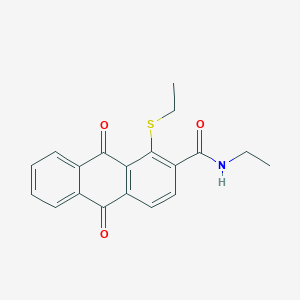 molecular formula C19H17NO3S B4299838 N-ETHYL-1-(ETHYLSULFANYL)-9,10-DIOXO-9,10-DIHYDRO-2-ANTHRACENECARBOXAMIDE 