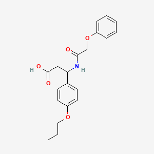 molecular formula C20H23NO5 B4299870 3-(2-PHENOXYACETAMIDO)-3-(4-PROPOXYPHENYL)PROPANOIC ACID 