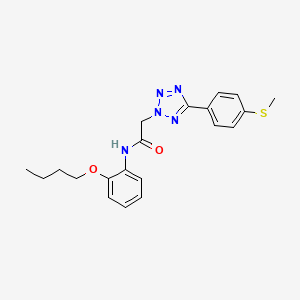 molecular formula C20H23N5O2S B4299995 N-(2-BUTOXYPHENYL)-2-{5-[4-(METHYLSULFANYL)PHENYL]-2H-1,2,3,4-TETRAZOL-2-YL}ACETAMIDE 
