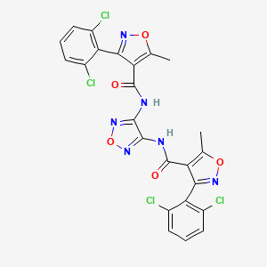 molecular formula C24H14Cl4N6O5 B4299997 N,N'-1,2,5-OXADIAZOLE-3,4-DIYLBIS[3-(2,6-DICHLOROPHENYL)-5-METHYL-4-ISOXAZOLECARBOXAMIDE] 