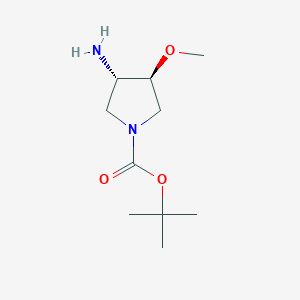 molecular formula C10H20N2O3 B043000 trans-3-Amino-1-Boc-4-methoxypyrrolidine CAS No. 429673-79-0