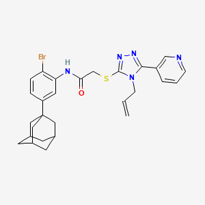 molecular formula C28H30BrN5OS B4300082 N-[5-(ADAMANTAN-1-YL)-2-BROMOPHENYL]-2-{[4-(PROP-2-EN-1-YL)-5-(PYRIDIN-3-YL)-4H-1,2,4-TRIAZOL-3-YL]SULFANYL}ACETAMIDE 