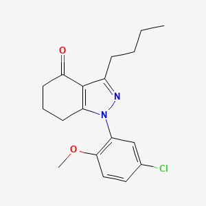 molecular formula C18H21ClN2O2 B4300135 3-BUTYL-1-(5-CHLORO-2-METHOXYPHENYL)-4,5,6,7-TETRAHYDRO-1H-INDAZOL-4-ONE 