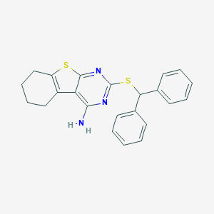 B430019 2-(Benzhydrylsulfanyl)-5,6,7,8-tetrahydro[1]benzothieno[2,3-d]pyrimidin-4-ylamine CAS No. 351385-40-5