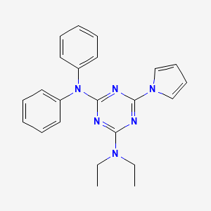 molecular formula C23H24N6 B4300267 N2,N2-DIETHYL-N4,N4-DIPHENYL-6-(1H-PYRROL-1-YL)-1,3,5-TRIAZINE-2,4-DIAMINE 
