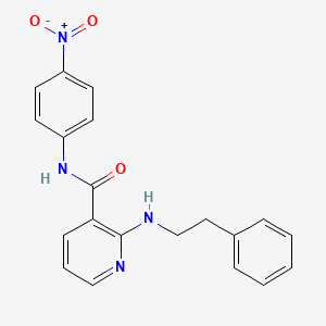 molecular formula C20H18N4O3 B4300406 N-(4-nitrophenyl)-2-[(2-phenylethyl)amino]pyridine-3-carboxamide 