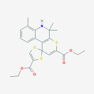 diethyl 5',5',7'-trimethylspiro[1,3-dithiole-2,1'-6H-thiopyrano[2,3-c]quinoline]-3',4-dicarboxylate