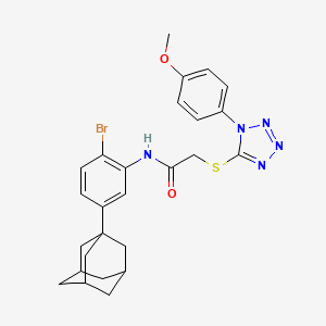 molecular formula C26H28BrN5O2S B4300452 N-[5-(ADAMANTAN-1-YL)-2-BROMOPHENYL]-2-{[1-(4-METHOXYPHENYL)-1H-1,2,3,4-TETRAZOL-5-YL]SULFANYL}ACETAMIDE 