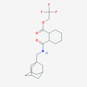 molecular formula C21H30F3NO3 B4300554 2,2,2-Trifluoroethyl 2-[(tricyclo[3.3.1.1~3,7~]dec-1-ylmethyl)carbamoyl]cyclohexanecarboxylate 