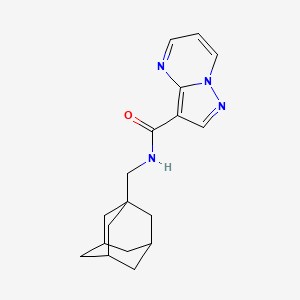 molecular formula C18H22N4O B4300588 N-[(ADAMANTAN-1-YL)METHYL]PYRAZOLO[1,5-A]PYRIMIDINE-3-CARBOXAMIDE 