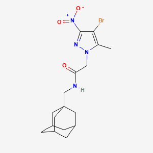 molecular formula C17H23BrN4O3 B4300591 N-[(ADAMANTAN-1-YL)METHYL]-2-(4-BROMO-5-METHYL-3-NITRO-1H-PYRAZOL-1-YL)ACETAMIDE 
