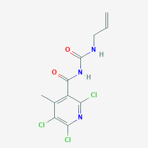 molecular formula C11H10Cl3N3O2 B4300643 N-ALLYL-N'-[(2,5,6-TRICHLORO-4-METHYL-3-PYRIDYL)CARBONYL]UREA 