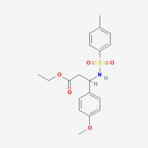 molecular formula C19H23NO5S B4300831 ETHYL 3-(4-METHOXYPHENYL)-3-(4-METHYLBENZENESULFONAMIDO)PROPANOATE 