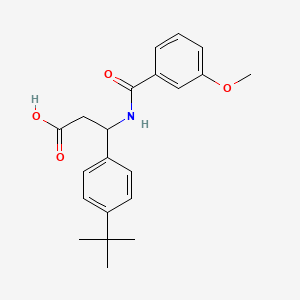 molecular formula C21H25NO4 B4300860 3-(4-TERT-BUTYLPHENYL)-3-[(3-METHOXYPHENYL)FORMAMIDO]PROPANOIC ACID 