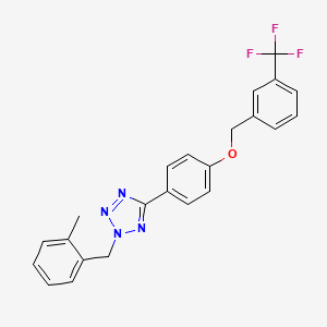 molecular formula C23H19F3N4O B4301034 2-[(2-METHYLPHENYL)METHYL]-5-(4-{[3-(TRIFLUOROMETHYL)PHENYL]METHOXY}PHENYL)-2H-1,2,3,4-TETRAZOLE 