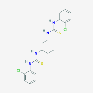 molecular formula C19H22Cl2N4S2 B4301044 N'-(3-{[(2-CHLOROANILINO)CARBOTHIOYL]AMINO}-1-ETHYLPROPYL)-N-(2-CHLOROPHENYL)THIOUREA 