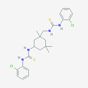 molecular formula C24H30Cl2N4S2 B4301049 N'-[3-({[(2-CHLOROANILINO)CARBOTHIOYL]AMINO}METHYL)-3,5,5-TRIMETHYLCYCLOHEXYL]-N-(2-CHLOROPHENYL)THIOUREA 