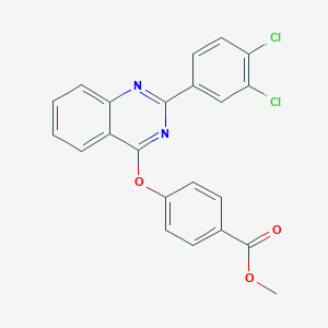 molecular formula C22H14Cl2N2O3 B430115 Methyl 4-{[2-(3,4-dichlorophenyl)-4-quinazolinyl]oxy}benzoate CAS No. 354992-35-1