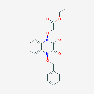 molecular formula C19H18N2O6 B430131 Ethyl 2-(2,3-dioxo-4-phenylmethoxyquinoxalin-1-yl)oxyacetate CAS No. 371945-97-0