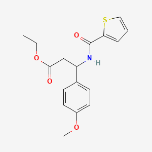 molecular formula C17H19NO4S B4301321 ETHYL 3-(4-METHOXYPHENYL)-3-[(THIOPHEN-2-YL)FORMAMIDO]PROPANOATE 