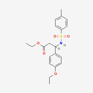molecular formula C20H25NO5S B4301354 ETHYL 3-(4-ETHOXYPHENYL)-3-(4-METHYLBENZENESULFONAMIDO)PROPANOATE 