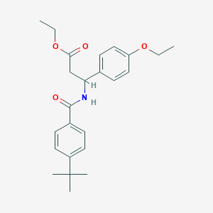molecular formula C24H31NO4 B4301360 ETHYL 3-[(4-TERT-BUTYLPHENYL)FORMAMIDO]-3-(4-ETHOXYPHENYL)PROPANOATE 