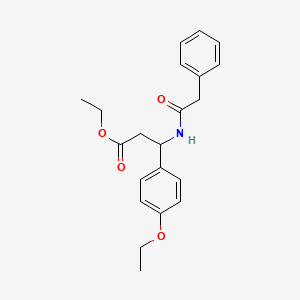 molecular formula C21H25NO4 B4301369 ETHYL 3-(4-ETHOXYPHENYL)-3-(2-PHENYLACETAMIDO)PROPANOATE 