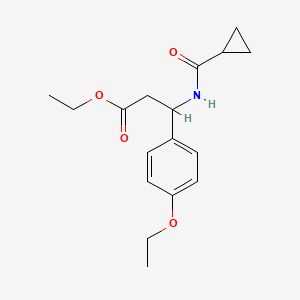 molecular formula C17H23NO4 B4301401 ETHYL 3-(CYCLOPROPYLFORMAMIDO)-3-(4-ETHOXYPHENYL)PROPANOATE 