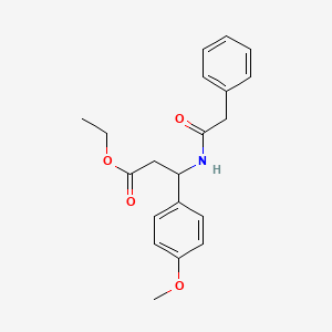 molecular formula C20H23NO4 B4301467 ethyl 3-(4-methoxyphenyl)-3-[(2-phenylacetyl)amino]propanoate 