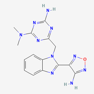 molecular formula C15H16N10O B4301665 N-(4-amino-6-{[2-(4-amino-1,2,5-oxadiazol-3-yl)-1H-1,3-benzimidazol-1-yl]methyl}-1,3,5-triazin-2-yl)-N,N-dimethylamine 